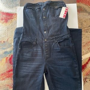 Navy Denim Bongo Jumpsuit size Large